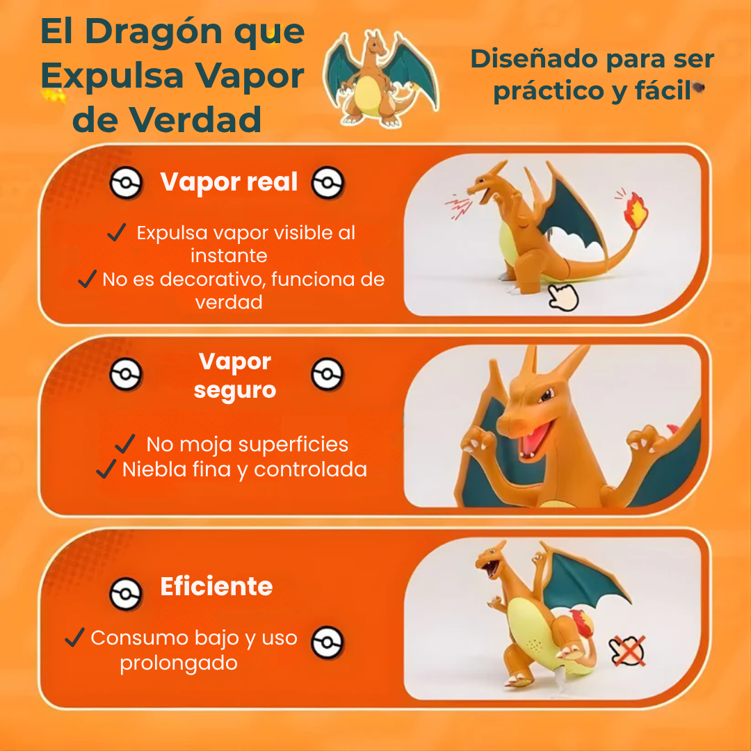 Humidificador Dragón Interactivo con Efecto Vapor
